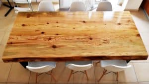 Bygg ditt eget matbord av tra i industristil, hemmafix med Monica Karlstein.